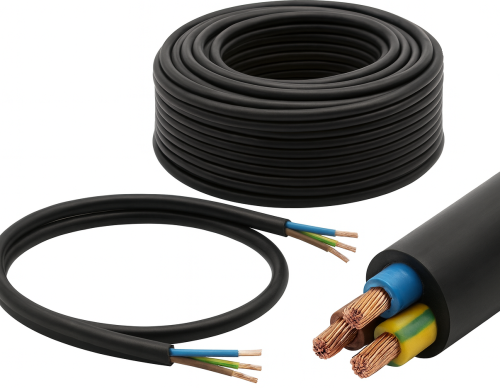 Przewód mieszkaniowy OMY 3×1,5 czarny H03VV-F 300/300 V – elastyczny przewód linkowy do przedłużaczy, listew zasilających i przewodów przyłączeniowych w instalacjach wewnętrznych.
