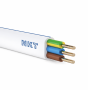 Płaski przewód instalacyjny YDYp NKT 3x1,5 mm² żo 450/750 V INSTAL PLUS w wersji bębnowej, przeznaczony do stałych instalacji elektrycznych i obwodów oświetleniowych.
