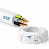 Okrągły przewód instalacyjny YDY NKT 5x1,5 mm² żo 450/750 V z żyłami miedzianymi, przeznaczony do stałych instalacji elektrycznych, oświetlenia i sterowania.