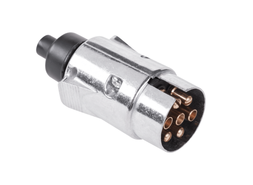 Aluminiowa wtyczka przyczepowa 7 PIN 12/24V zgodna z ISO 1724 do instalacji przyczepy samochodowej