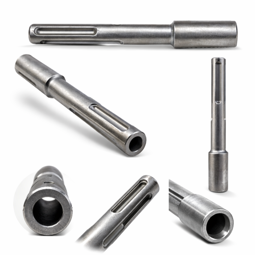 Pobijak SDS Max Gromtor do prętów uziomowych fi16 przeznaczony do mechanicznego wbijania uziemienia podczas montażu instalacji odgromowych dokładne detale.