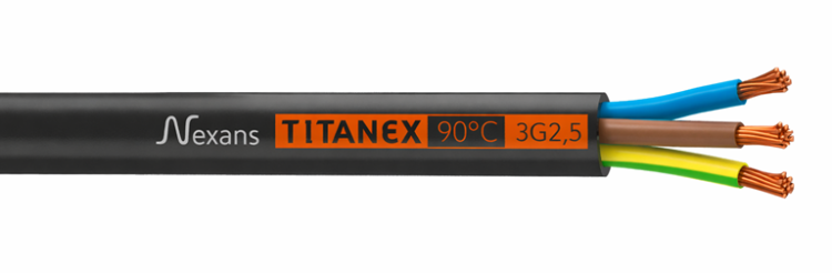 Kabel TITANEX H07RN-F 3x2,5 450/750V czarny gumowy do zastosowań budowlanych i przemysłowych
