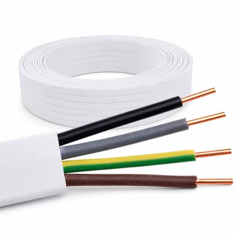 Przewód YDYp Elektrokabel 4x1,5 mm² żo 450/750 V płaski miedziany