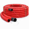 Rura karbowana DVR AROT 40/32 mm 50 m 450N czerwona DCR z pilotem, dwuwarstwowa rura osłonowa HDPE do ochrony kabli energetycznych, instalacyjnych i teletechnicznych układanych w ziemi.