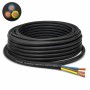 Kabel ziemny linka HELUPOWER 1000 RV-K 3G1,5 mm² 0,6/1 kV HELUKABEL, elastyczny kabel zasilający z żyłami miedzianymi klasy 5, izolacją XLPE i czarną powłoką PVC do ziemi.