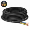 Kabel ziemny linka HELUPOWER 1000 RV-K 3G2,5 mm² 0,6/1 kV HELUKABEL, elastyczny kabel zasilający z żyłami miedzianymi klasy 5, izolacją XLPE i czarną powłoką PVC do ziemi.