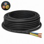 Kabel ziemny linka HELUPOWER 1000 RV-K 3G2,5 mm² 0,6/1 kV HELUKABEL, elastyczny kabel zasilający z żyłami miedzianymi klasy 5, izolacją XLPE i czarną powłoką PVC do ziemi.