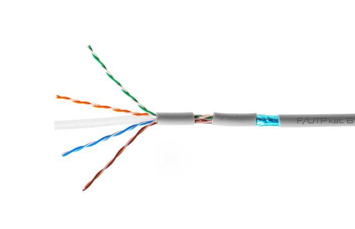 Kabel skrętka CONOTECH NS-600 F/UTP kat. 6 w kartonie 305 m – ekranowany kabel LAN/Ethernet